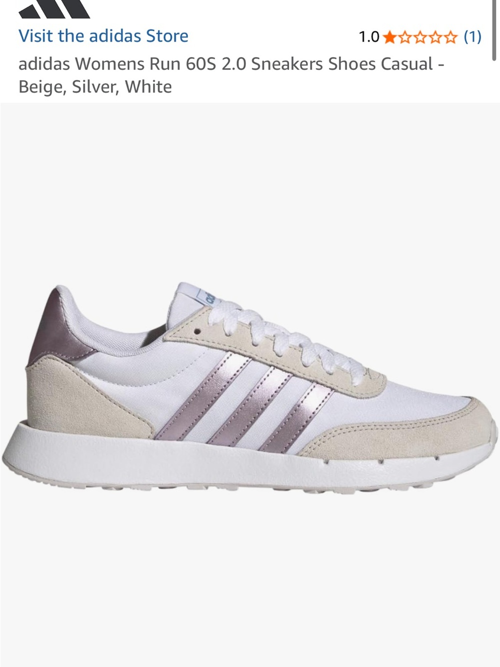 adidas Women's Sneakers in White, Beige & light purple